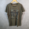 Vintage Disney Land Mickey Mouse T Shirt Shirt Men’s  XL Khaki Green Graphic Cartoon C9731