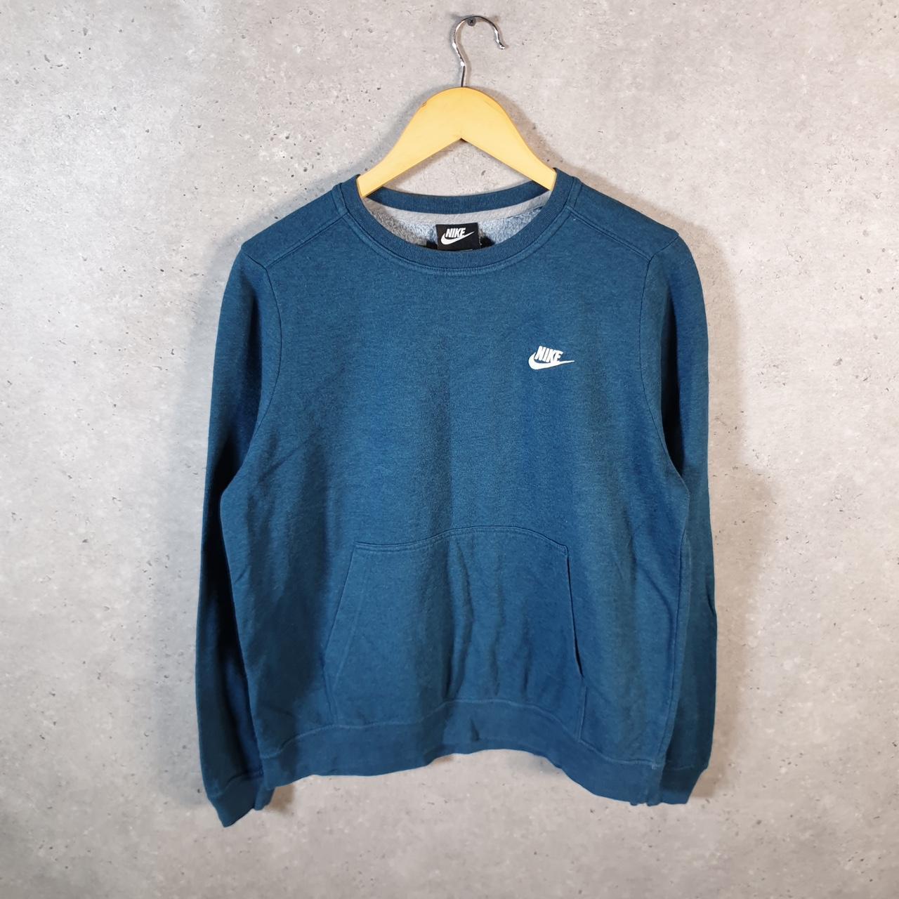 Vintage Nike Club Embroidered Sweatshirt Mens Large Blue Y2K Pullover Logo