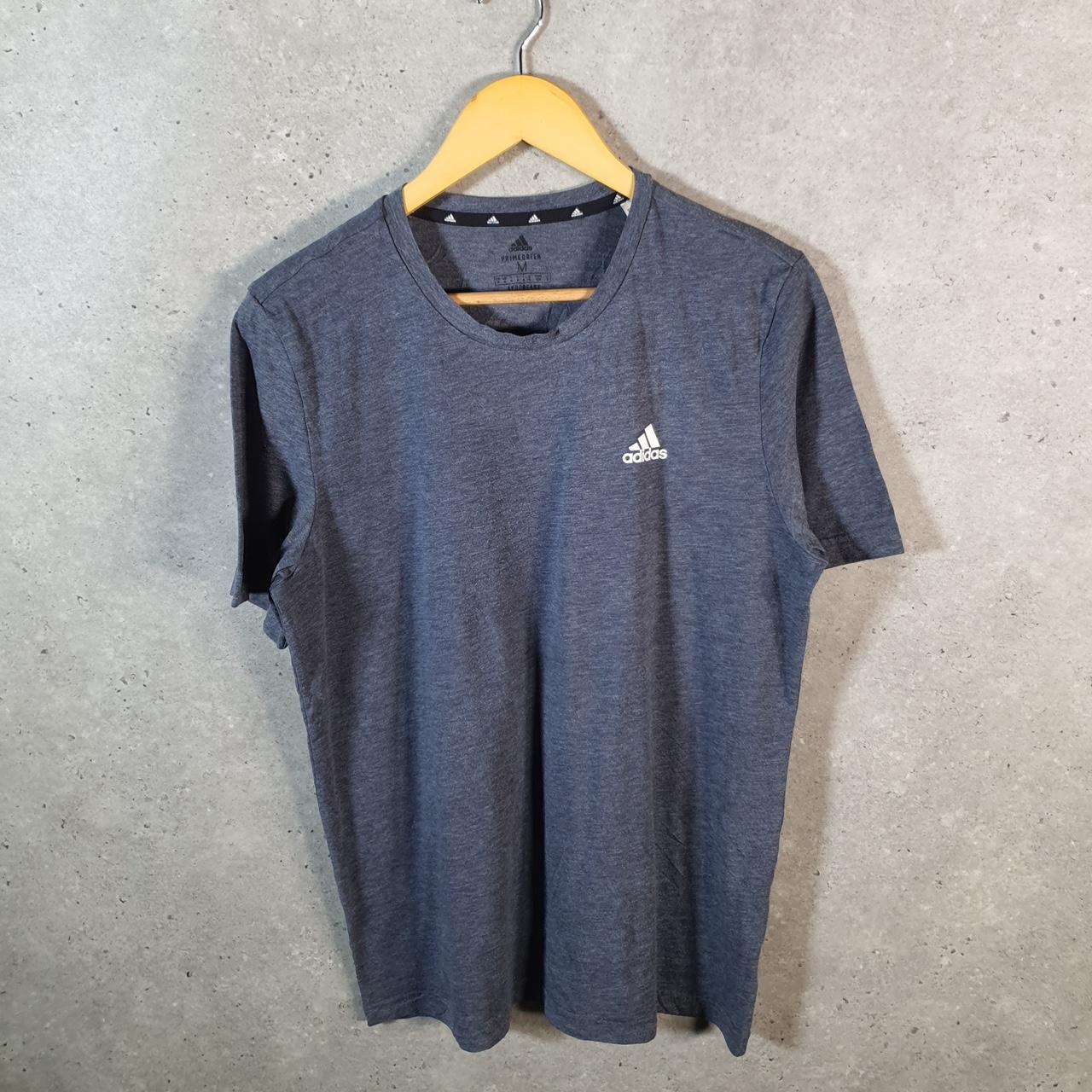 Vintage Adidas Primegreen Aeroready T Shirt Shirt Men’s Medium Grey Three Stripes Logo Athletic