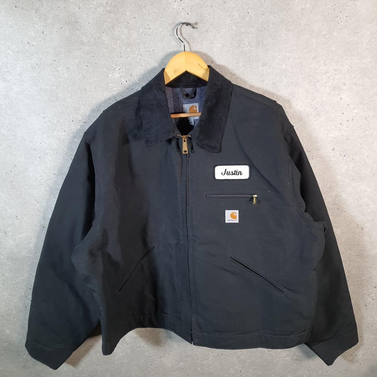 Vintage Carhartt Detroit Jacket Men’s 2XL Black J001 BLK Workwear Canvas USA Big Fish Vintage