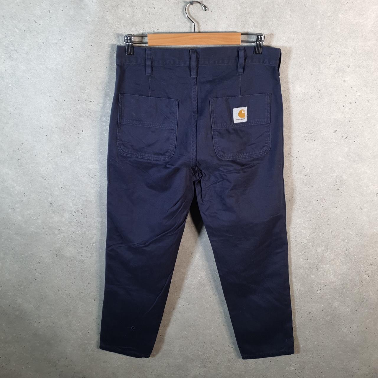 Vintage Carhartt Abbott Carpenter Trousers Mens W28 L28 Navy Blue Relaxed Fit Workwear USA