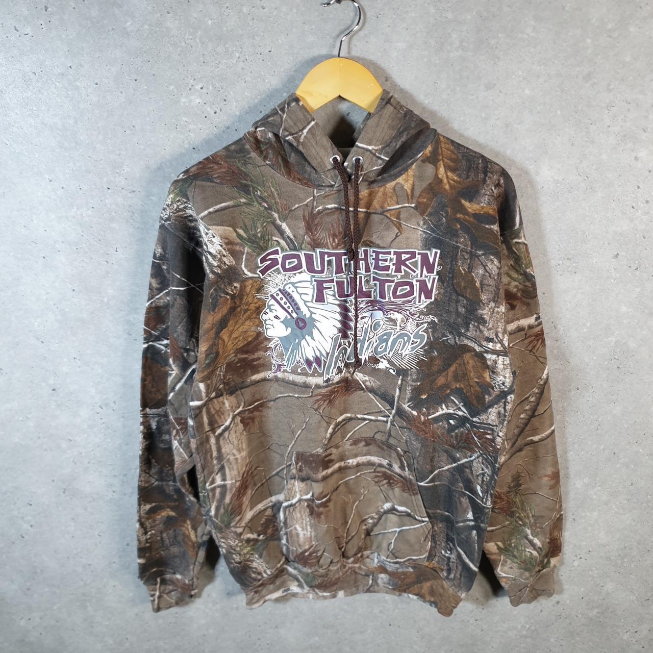 Vintage Russell Outdoors RealTree Camouflage Hoodie Men’s Medium Brown Huntings