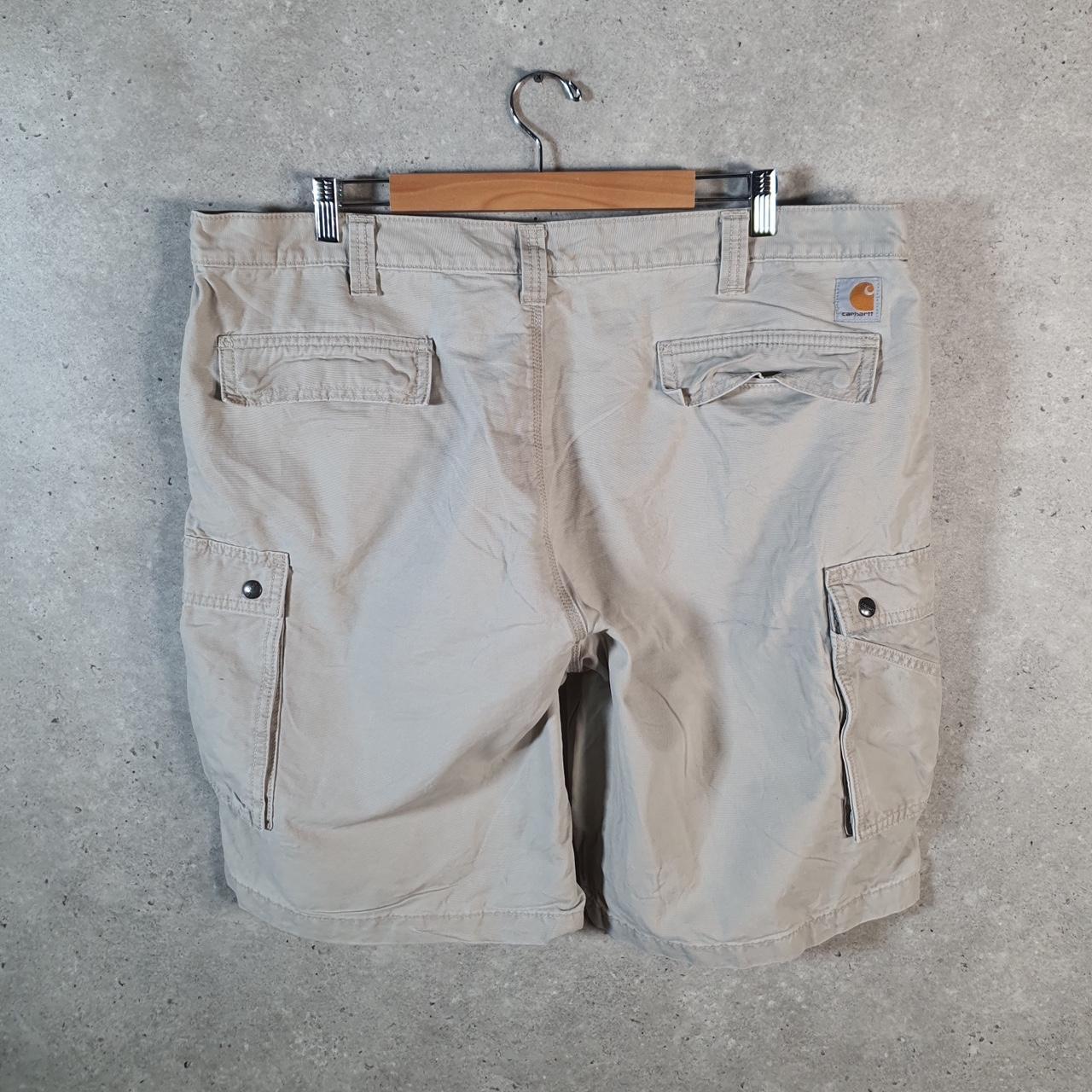 Vintage Carhartt Baggy Carpenter Shorts Jorts Cargo Men’s W42 Brown Relaxed Fit Workwear A4713