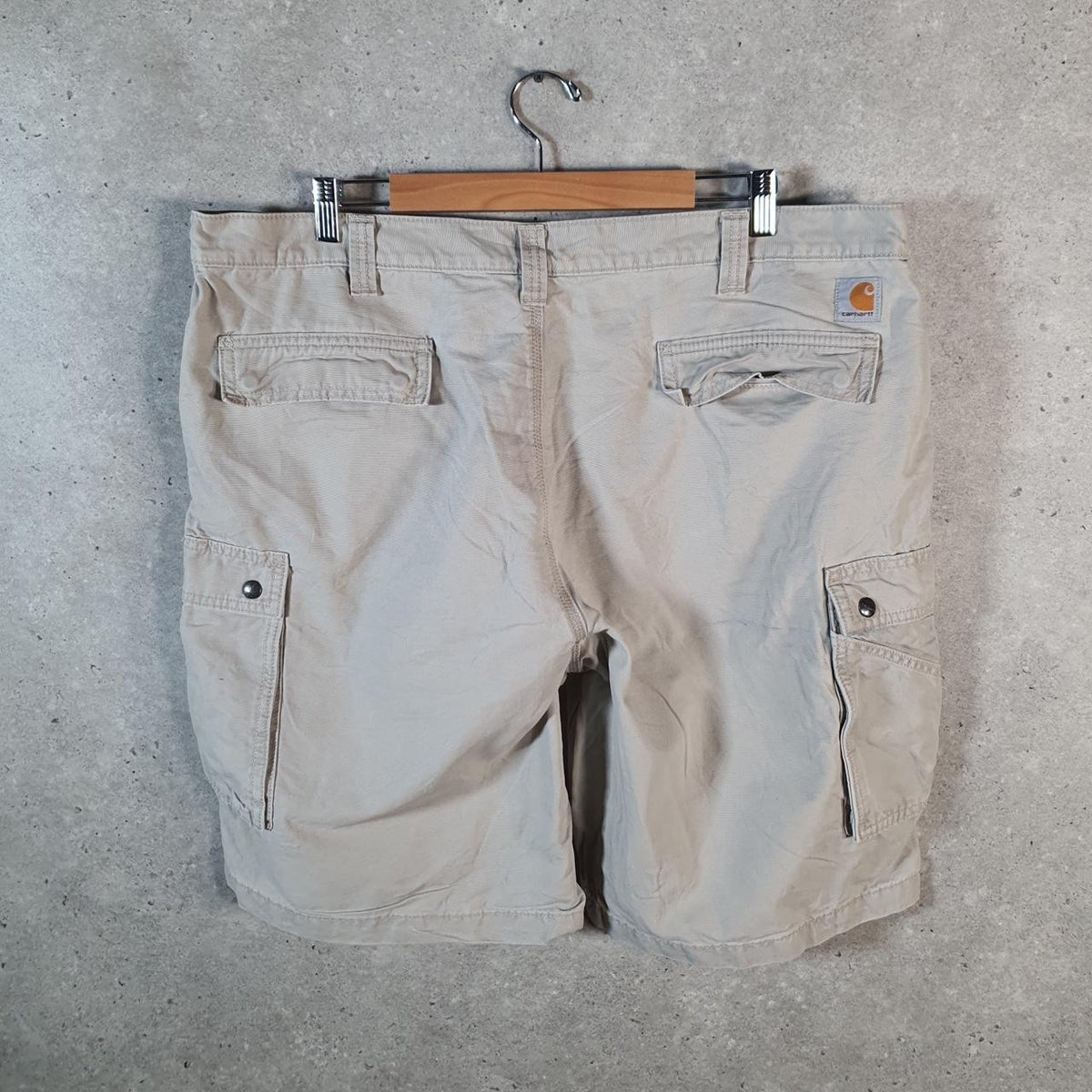 Vintage Carhartt Baggy Carpenter Shorts Jorts Cargo Men’s W42 Brown Relaxed Fit Workwear A4713