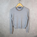 Vintage Ralph Lauren Polo Sweatshirt Womens Medium Grey Cotton Pullover