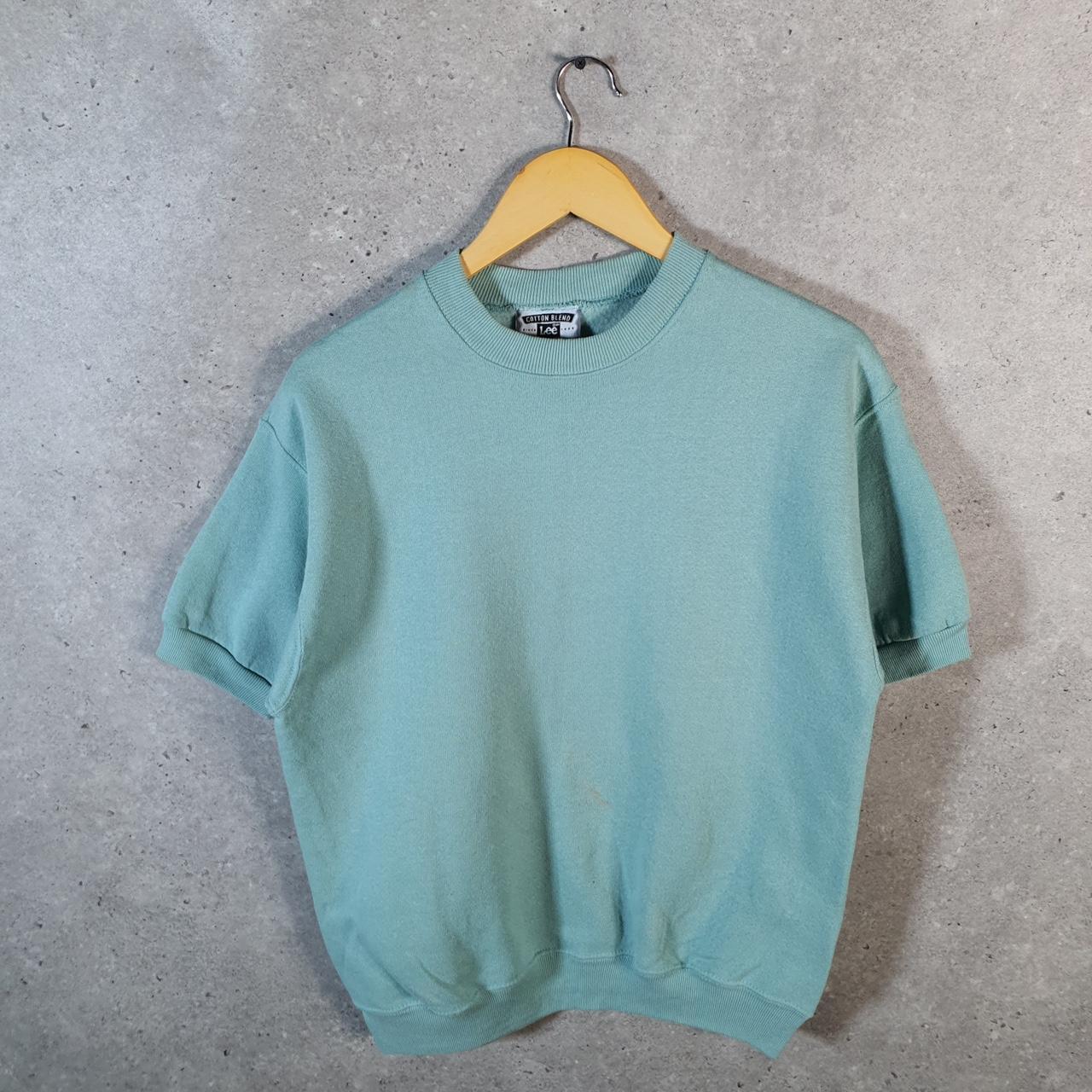 Vintage Lee Cotton Blend Short Sleeve Tank Sweatshirt Men’s Medium Blue USA Pullover