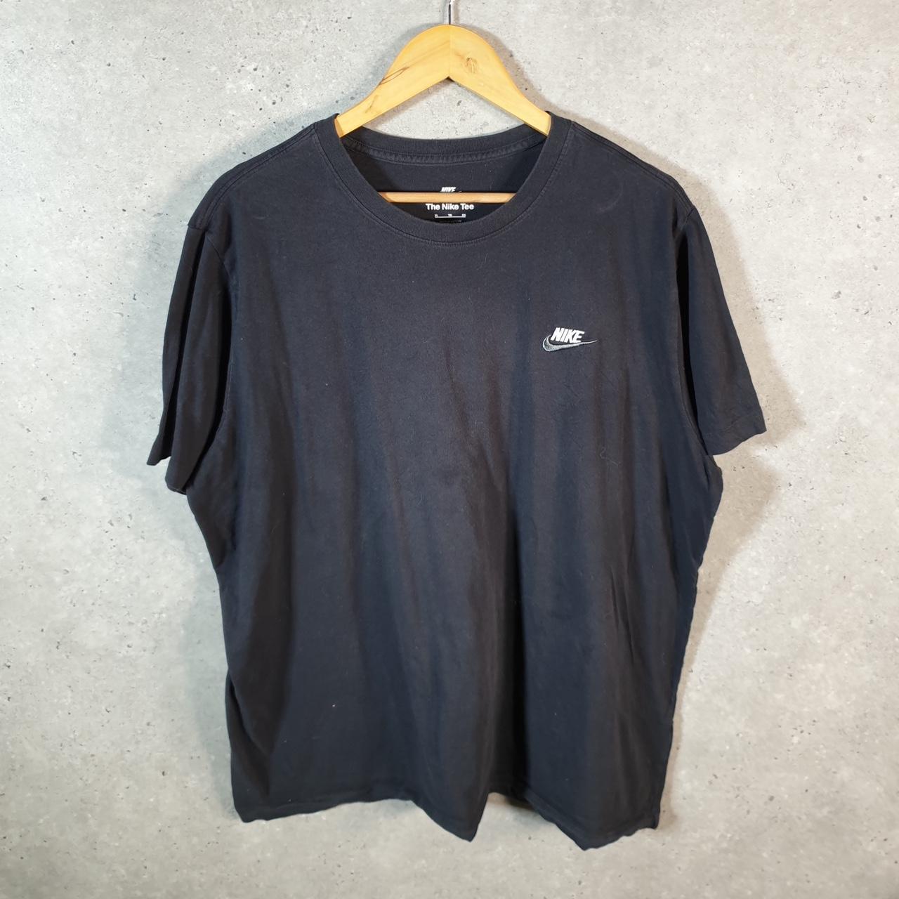 Vintage Nike T Shirt Men’s XL Black Printed Single Swoosh Logo Athletic C8265