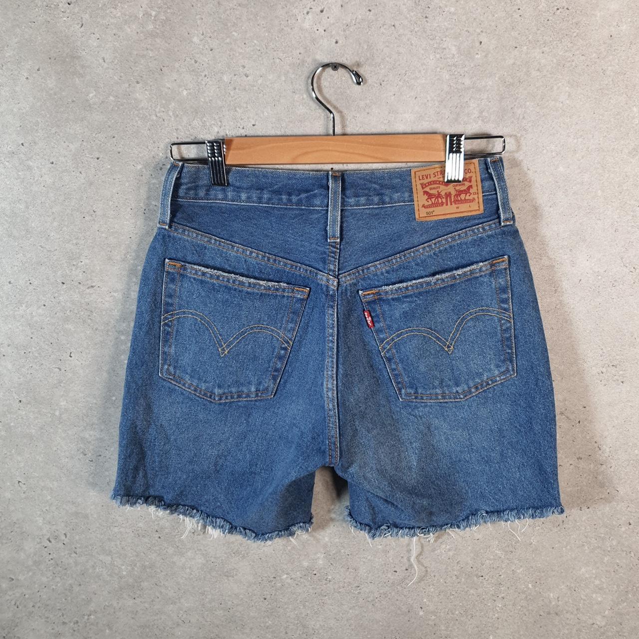 Vintage Levi’s 501 Low Rise Baggy Shorts Jorts Cargo Womens W26 Blue Relaxed Denim A4031