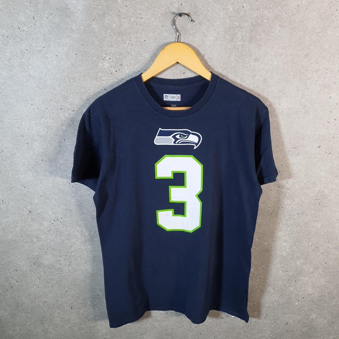 Vintage NFL Seattle Seahawks T Shirt Men’s Medium Navy Blue Logo Athletic