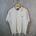Vintage Chaps Ralph Lauren Polo Shirt Men’s XL White Regular Fit Embroidered Logo