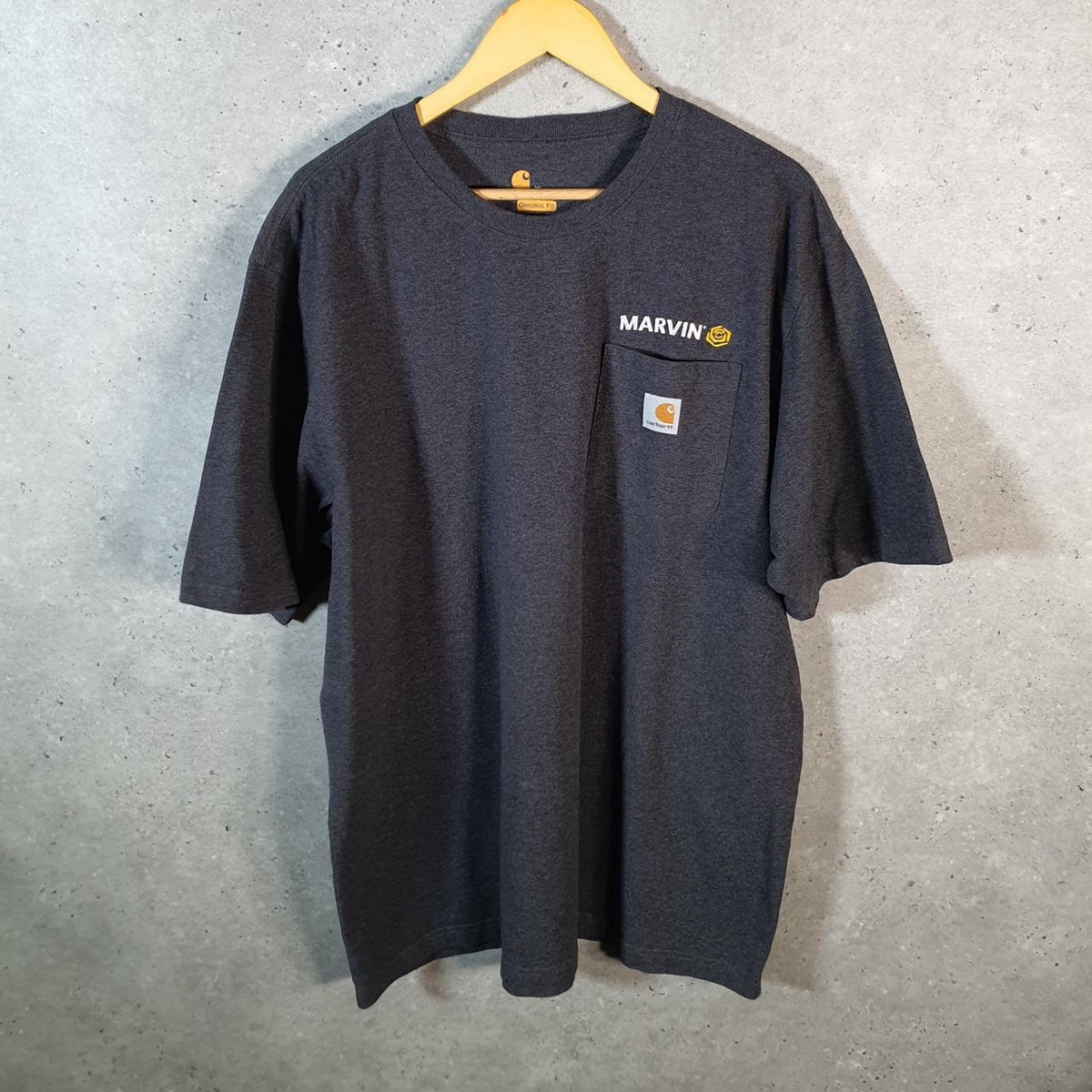 Vintage Carhartt Pocket T Shirt Men’s XL Grey Workwear Chore Utility Original Fit C9274