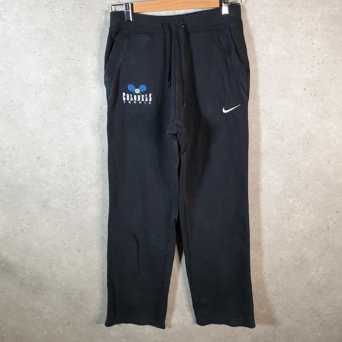 Vintage Nike Sweatpant Joggers Mens Small Black Swoosh Sports Tracksuit Big Fish Vintage