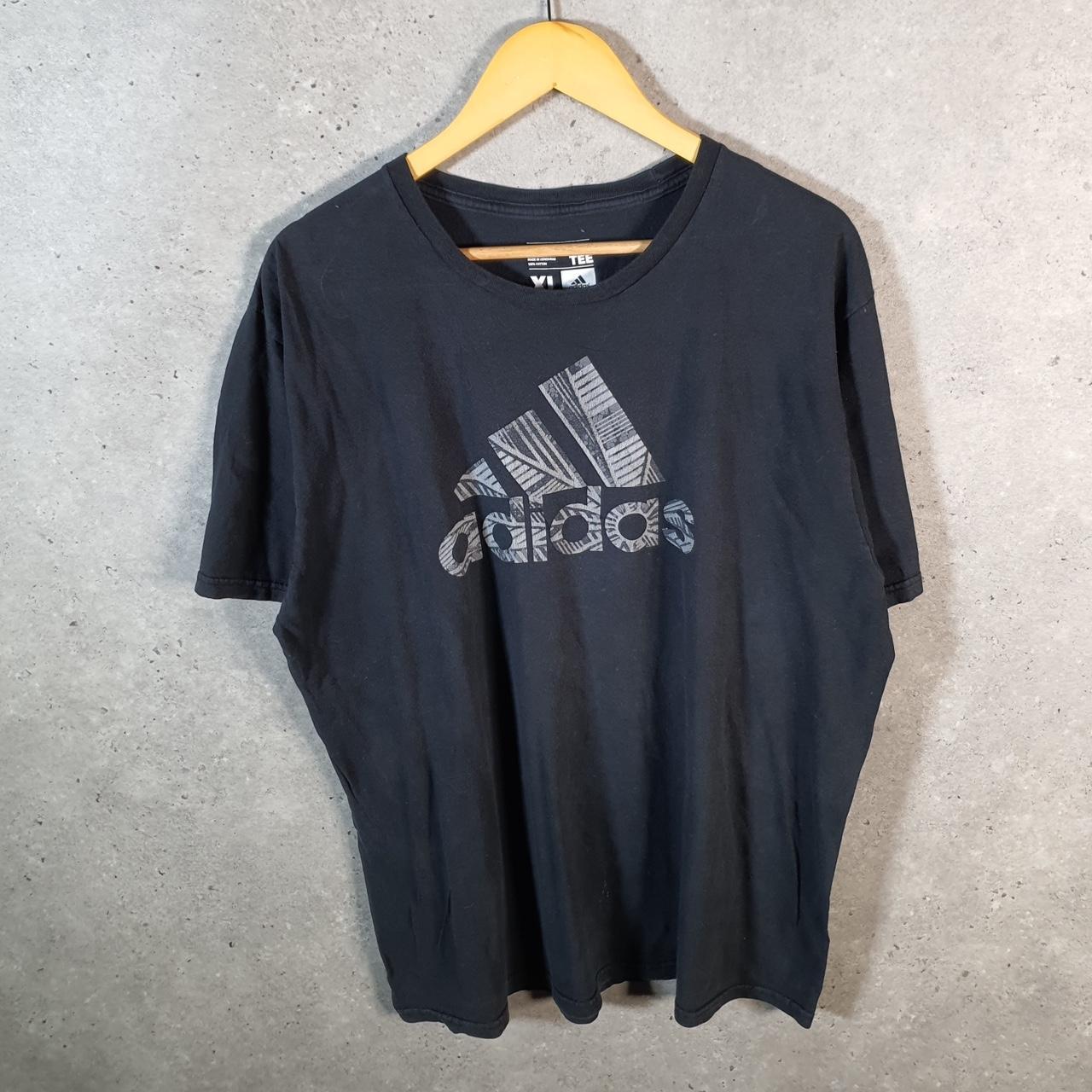 Vintage Adidas Go To Tee T Shirt Men’s XL Black Three Stripes Logo Athletic