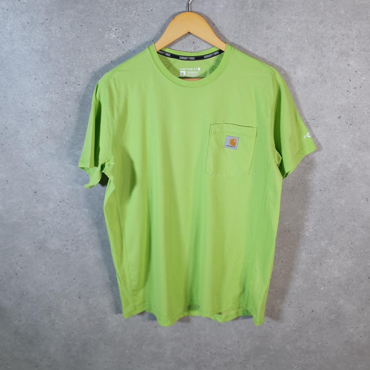 Vintage Carhartt Pocket T Shirt Men’s Medium Green Workwear Chore Utility Relaxed Fit C9307