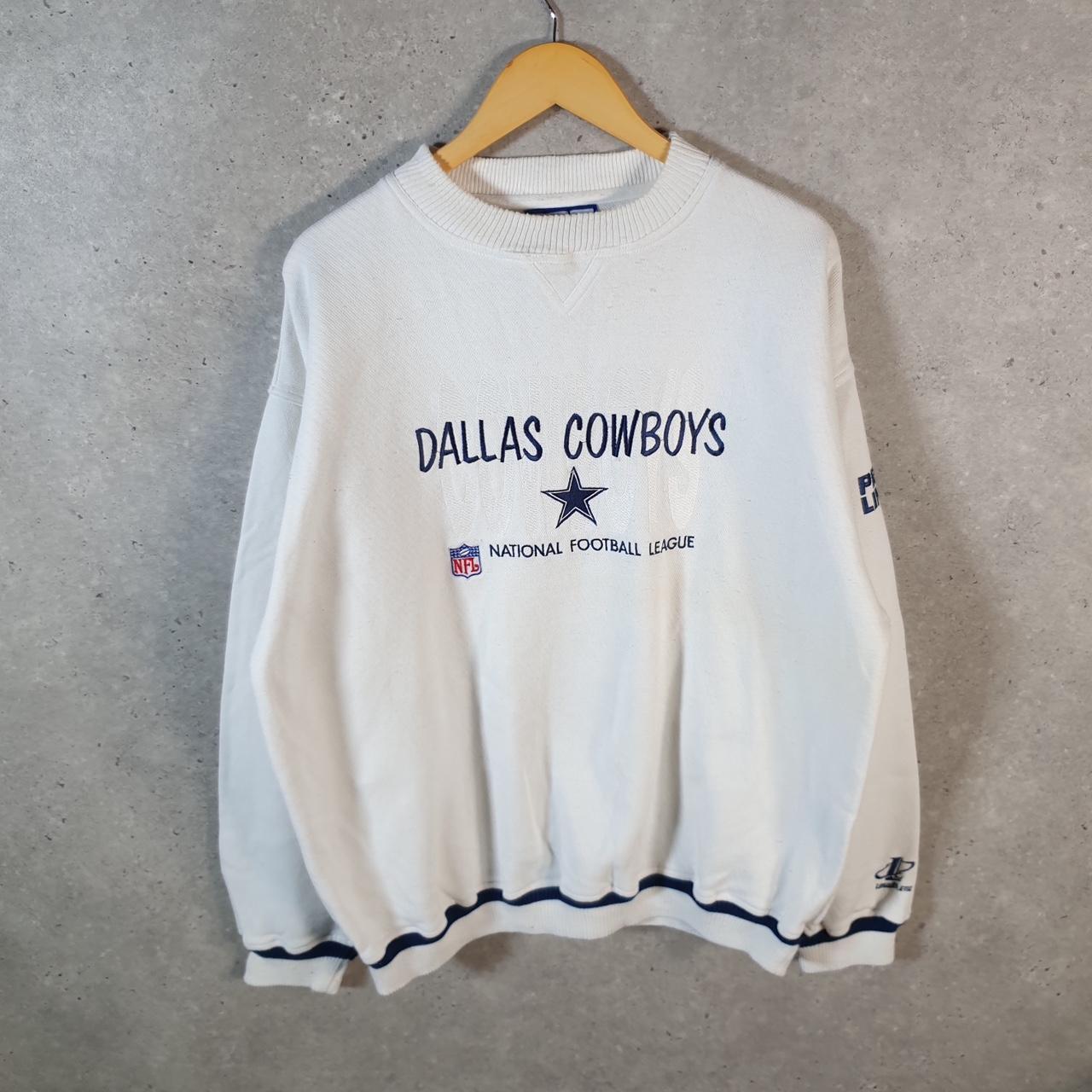 Vintage NFL Pro Line Logo Athletic Dallas Cowboys Sweatshirt Men’s XL White USA Pro Sport