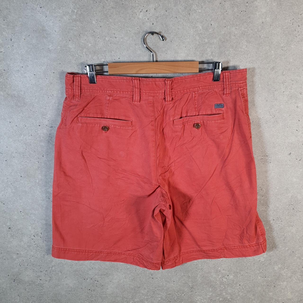 Vintage Izod Golf Chino Shorts Jorts Cargo Men’s W36 Red Baggy Cotton