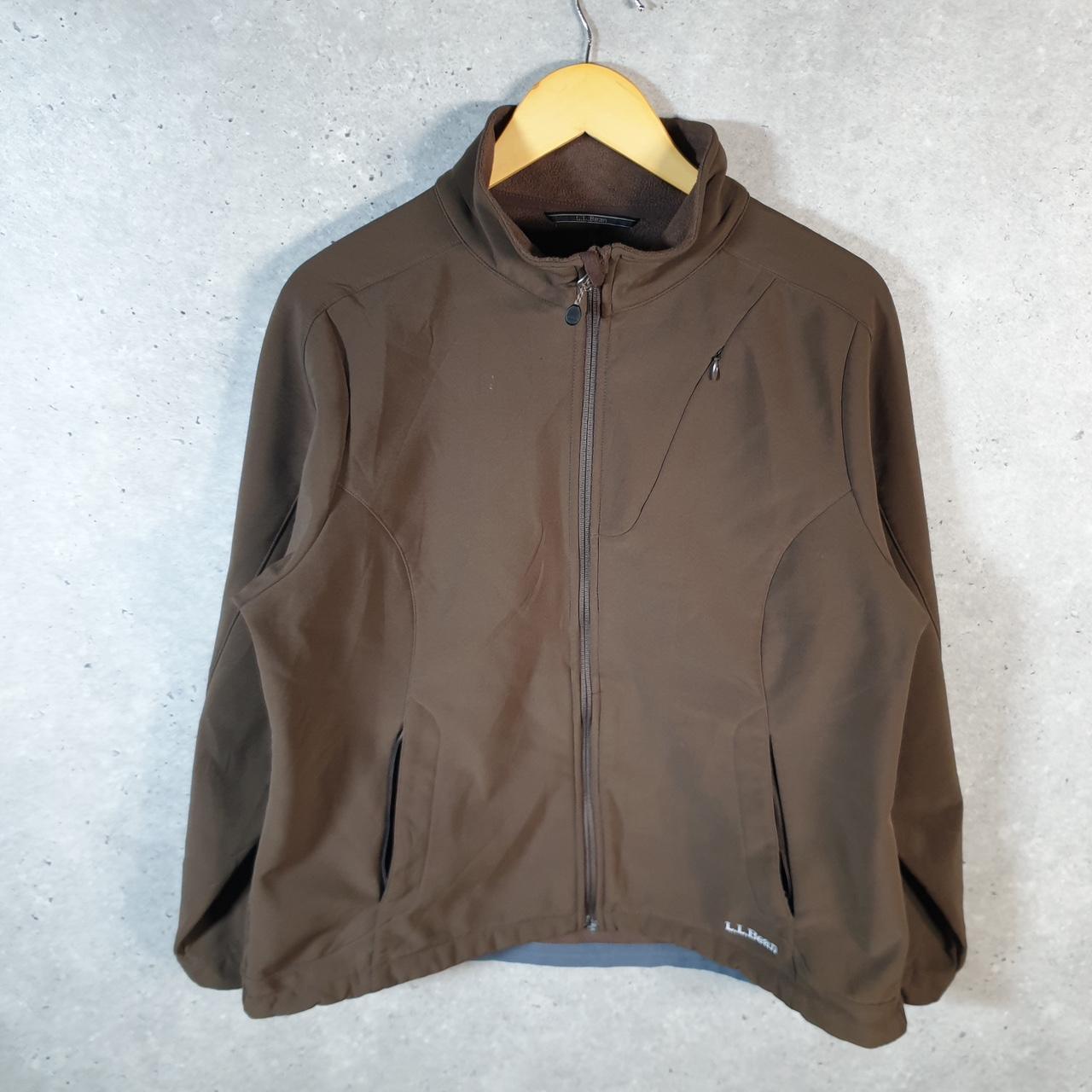 Vintage L.L. Bean USA Outdoors Nylon Jacket Mens XL Brown Waterproof