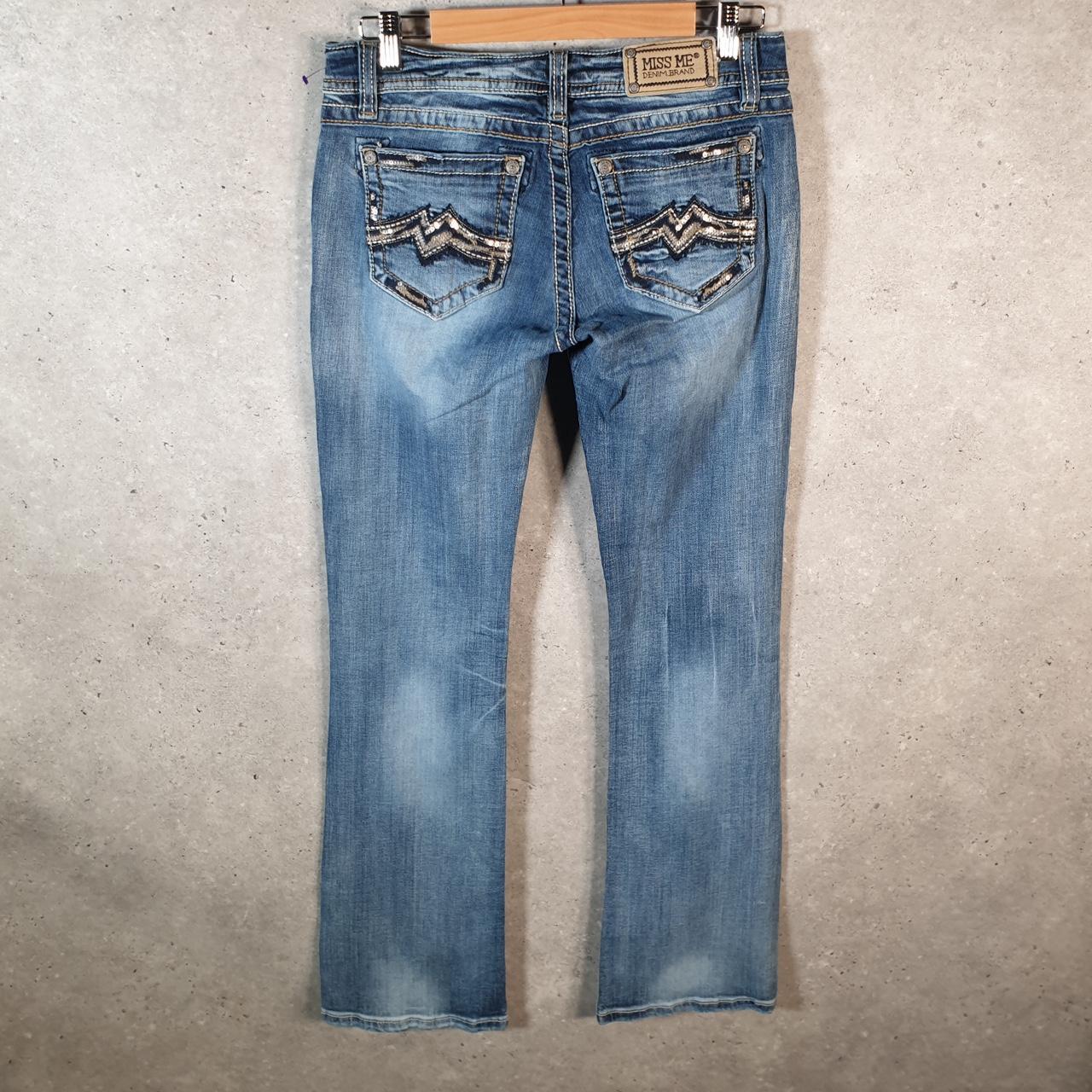 Vintage Miss Me Slim Boot Y2K Hip Hop Jeans Womens W29 Blue Denim USA Big Fish Vintage