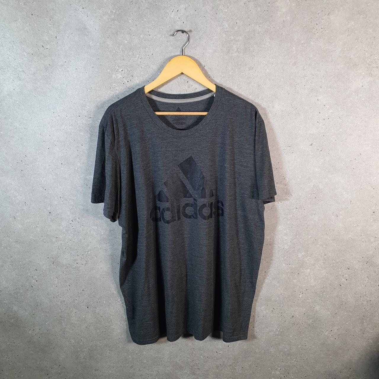 Vintage Adidas T Shirt Shirt Men’s 2XL Grey Three Stripes Logo Athletic C9760