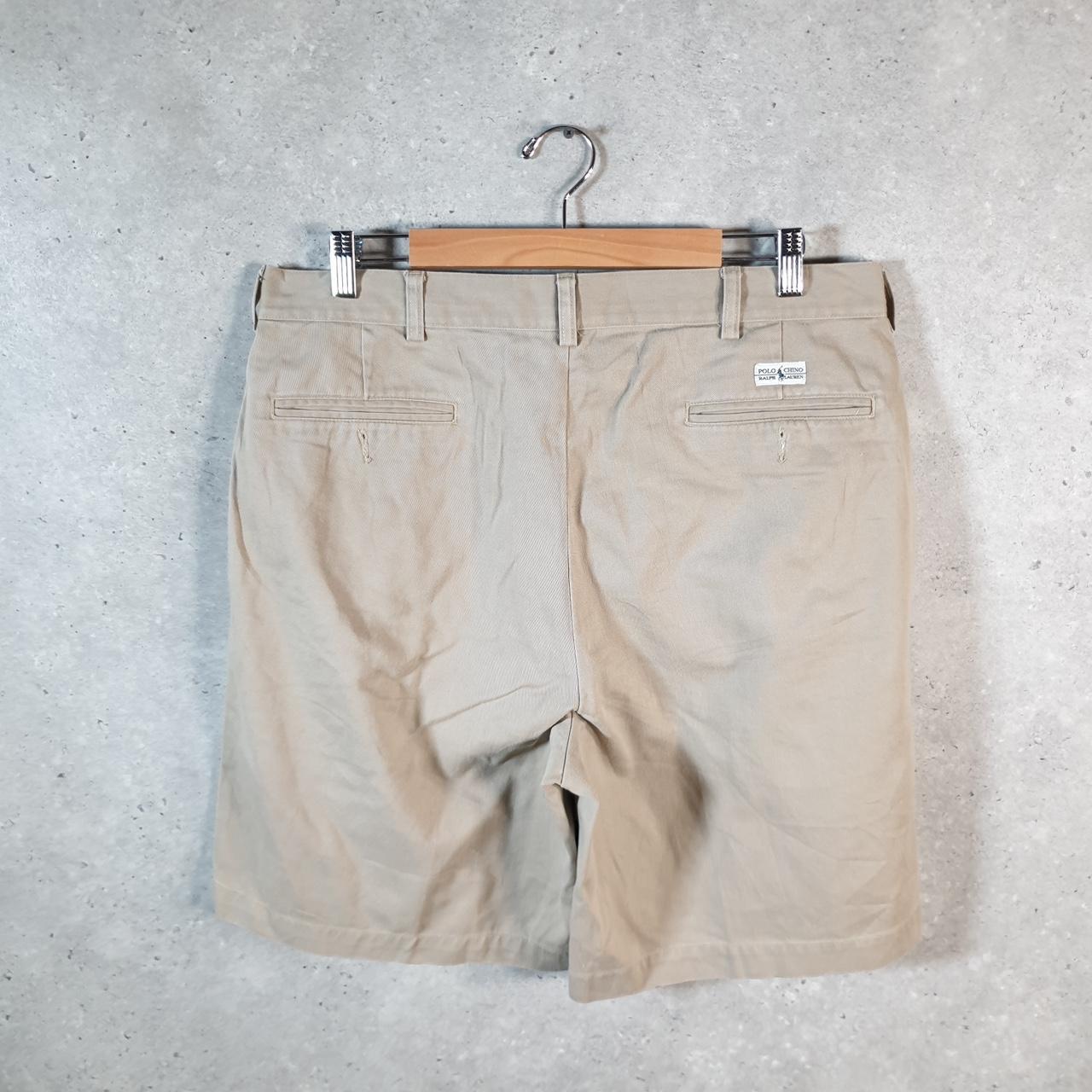 Vintage Ralph Lauren Polo Shorts Jorts Chino Cargo Men’s W36 Brown Baggy Cotton A4374