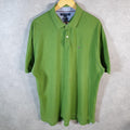 Vintage Tommy Hilfiger Polo Shirt Men’s XL Green Classic Fit Embroidered Logo