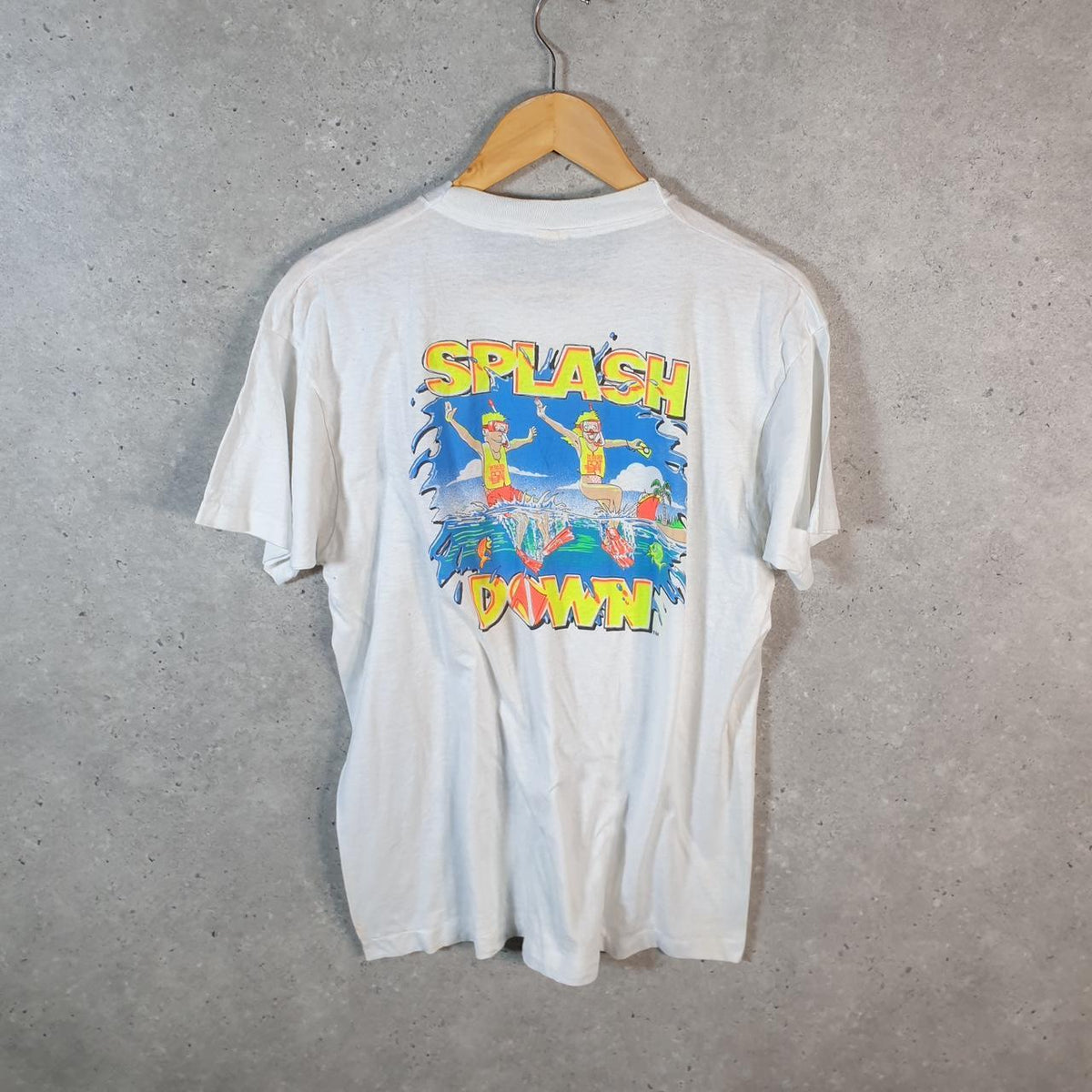 Vintage Screen Stars Best The Big Red Boat 90s USA Single Stitch T Shirt Men’s Medium White Big Fish Vintage
