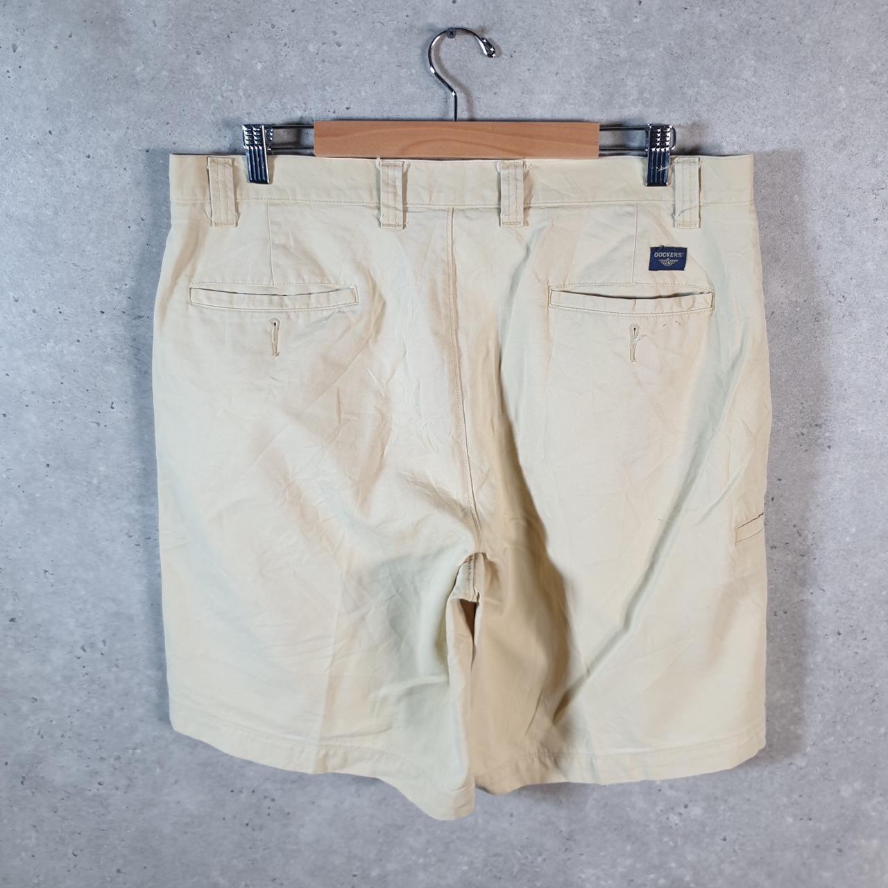 Vintage Dockers Chino Shorts Jorts Cargo Men’s W36 Beige Baggy Cotton A4274
