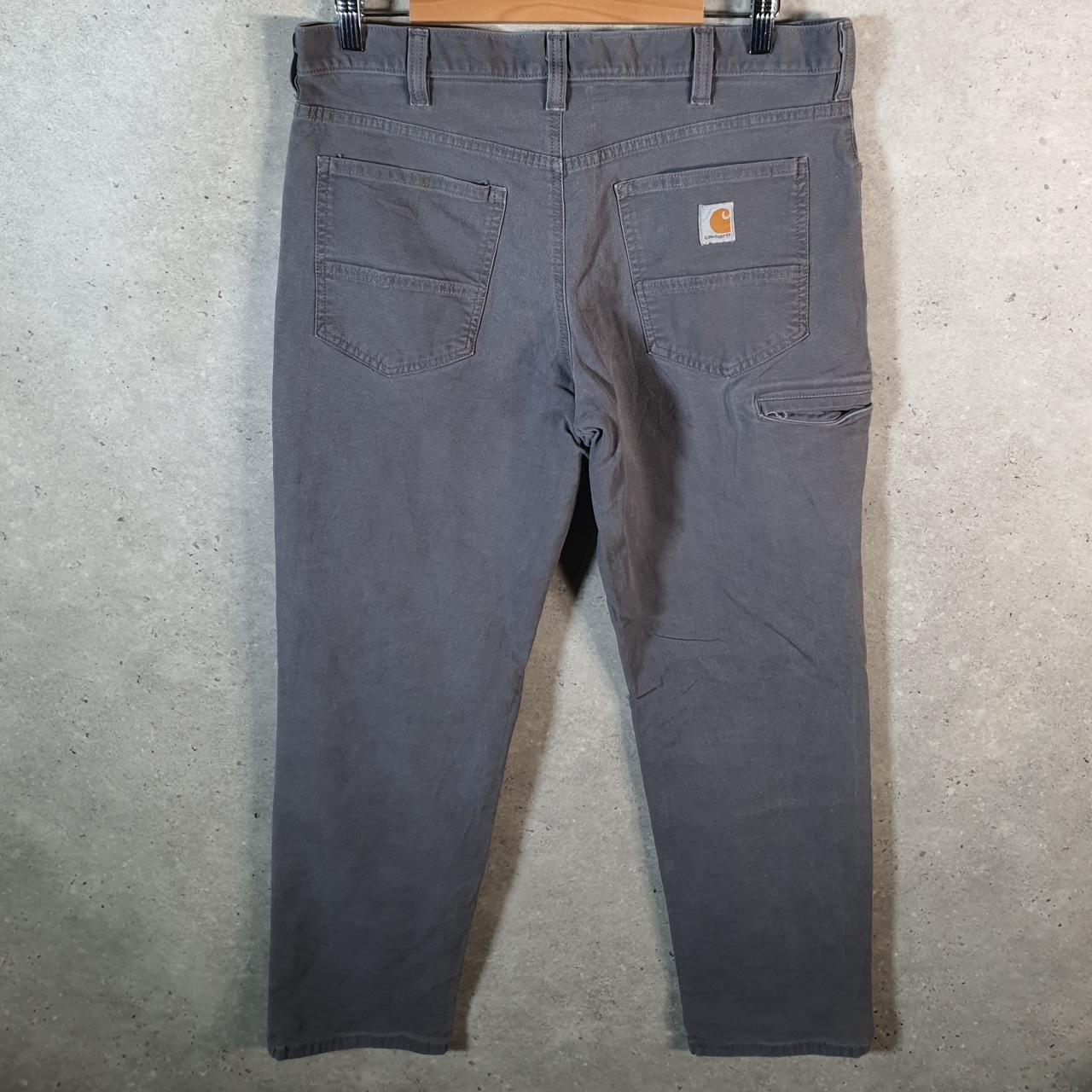 Vintage Carhartt Carpenter Trousers Mens W36 L32 Grey Relaxed Fit Workwear Thrashed