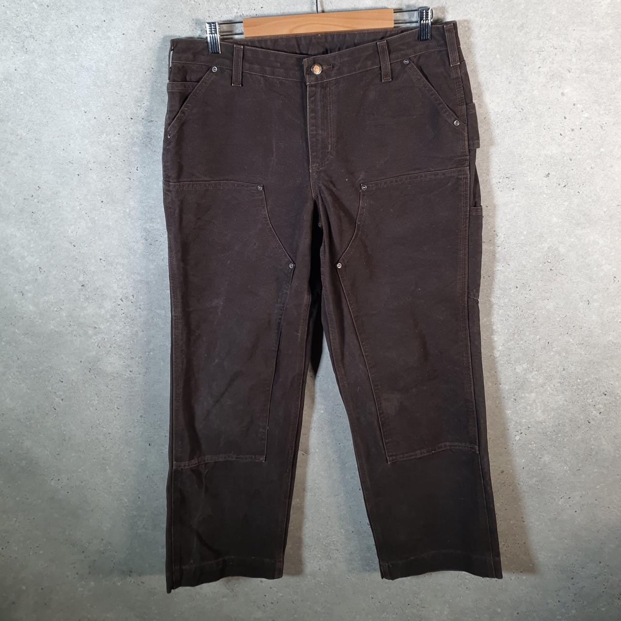Vintage Carhartt Carpenter Double Knee Trousers Womens W34 L30 Brown Original Fit
