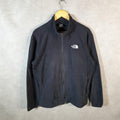 Vintage The North Face TNF Fleece Sweatshirt Mens Full Zip Large Black Embroidered Logo
