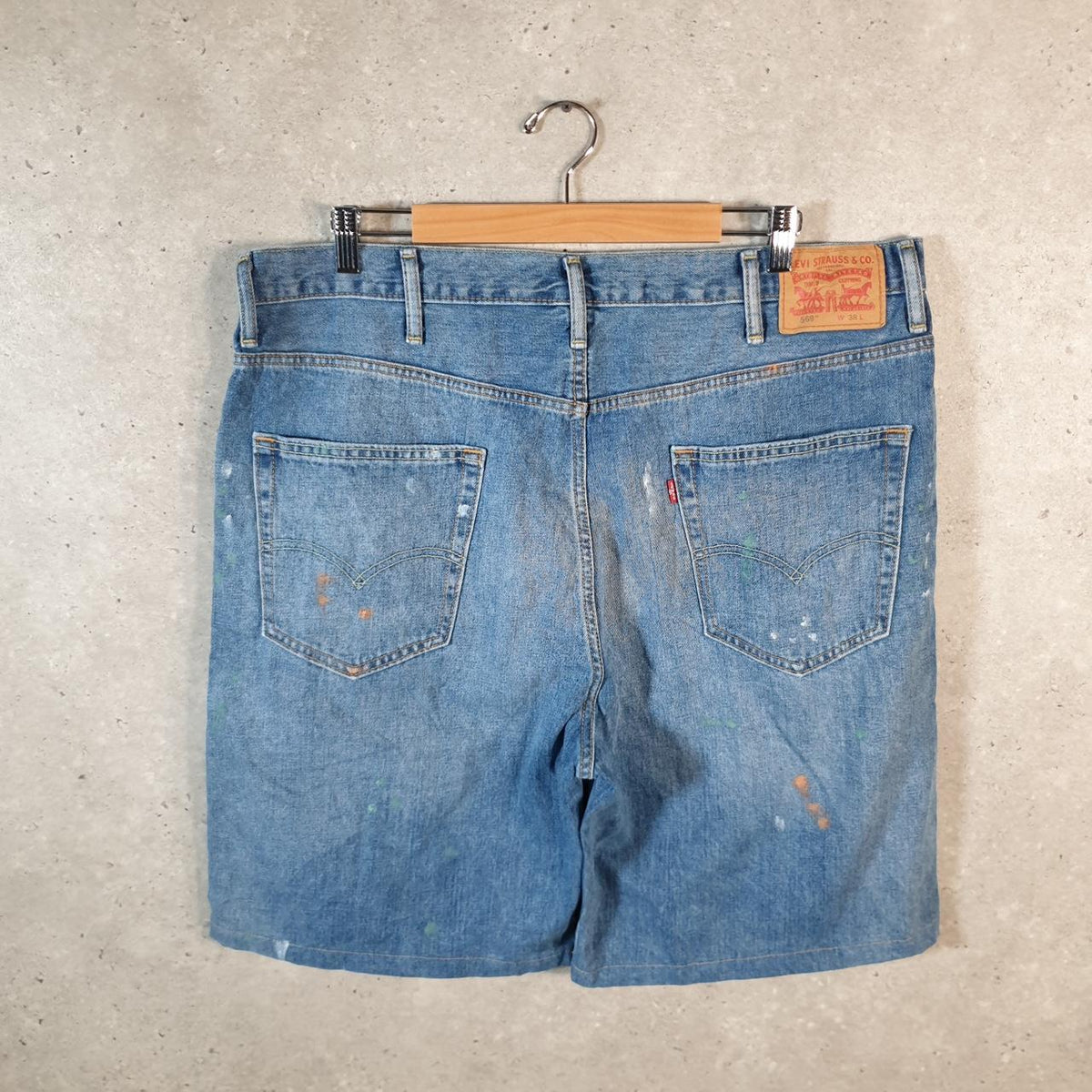 Vintage Levi’s 569 Baggy Shorts Jorts Cargo Men’s W38 Blue Relaxed Denim