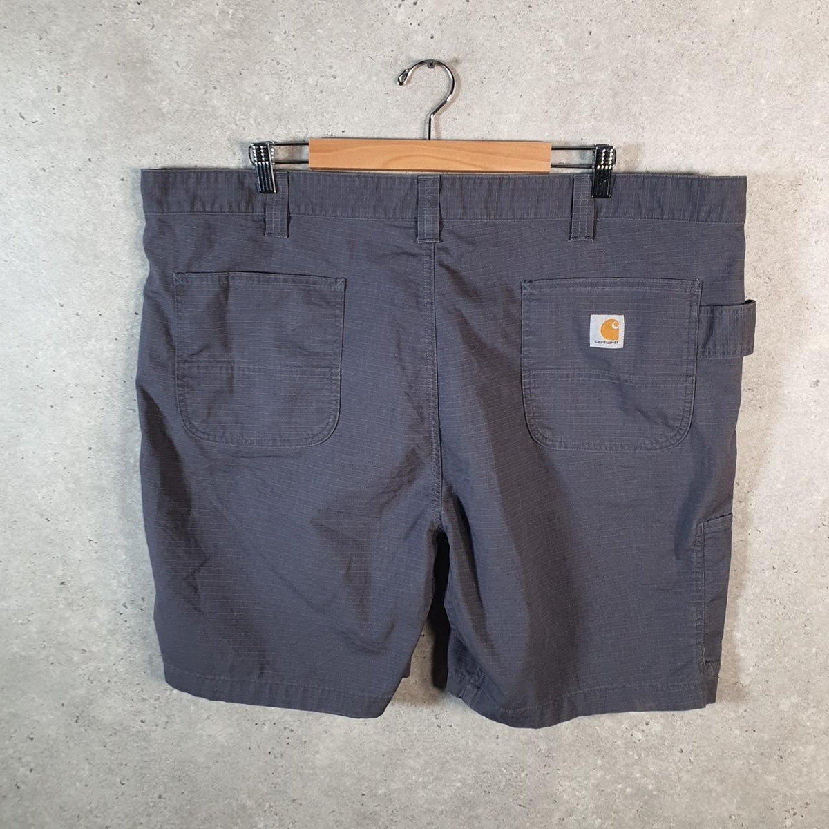 Vintage Carhartt Baggy Carpenter Shorts Jorts Cargo Men’s W44 Grey Relaxed Fit Workwear Big Fish Vintage