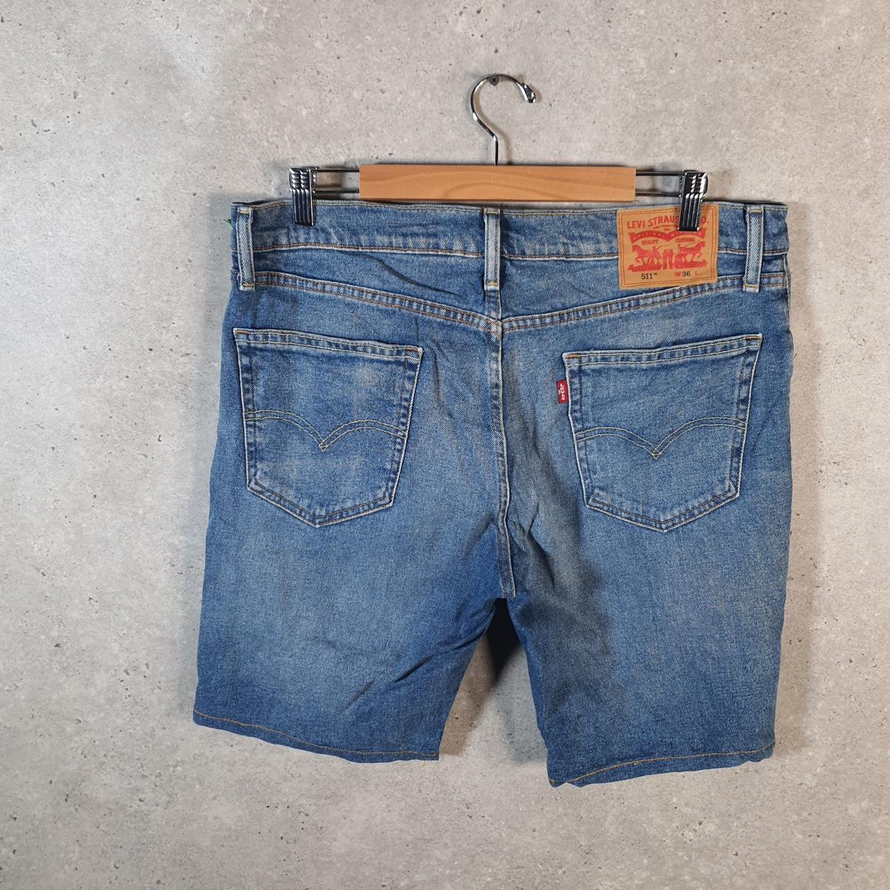 Vintage Levi’s 511 Baggy Shorts Jorts Cargo Mens W36 Blue Relaxed Denim