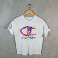Vintage Champion Spellout T Shirt Youth Large White Spellout Casual Sports C9937