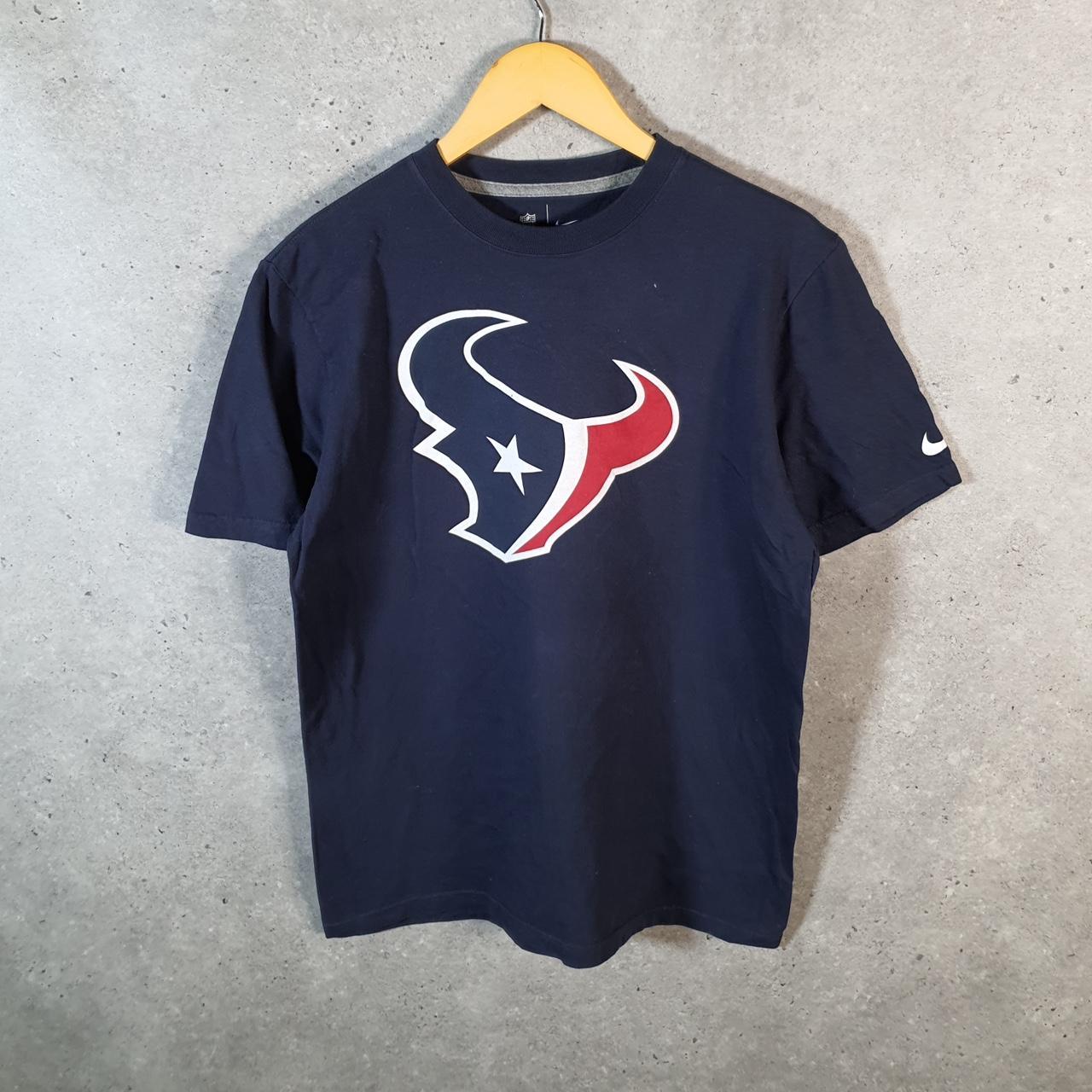 Vintage Nike NFL Houston Texans T Shirt Men’s Medium Navy Blue Logo Swoosh Athletic