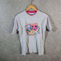 Vintage Belton Face Mask Graphic 90s USA Single Stitch T Shirt Men’s Medium Grey