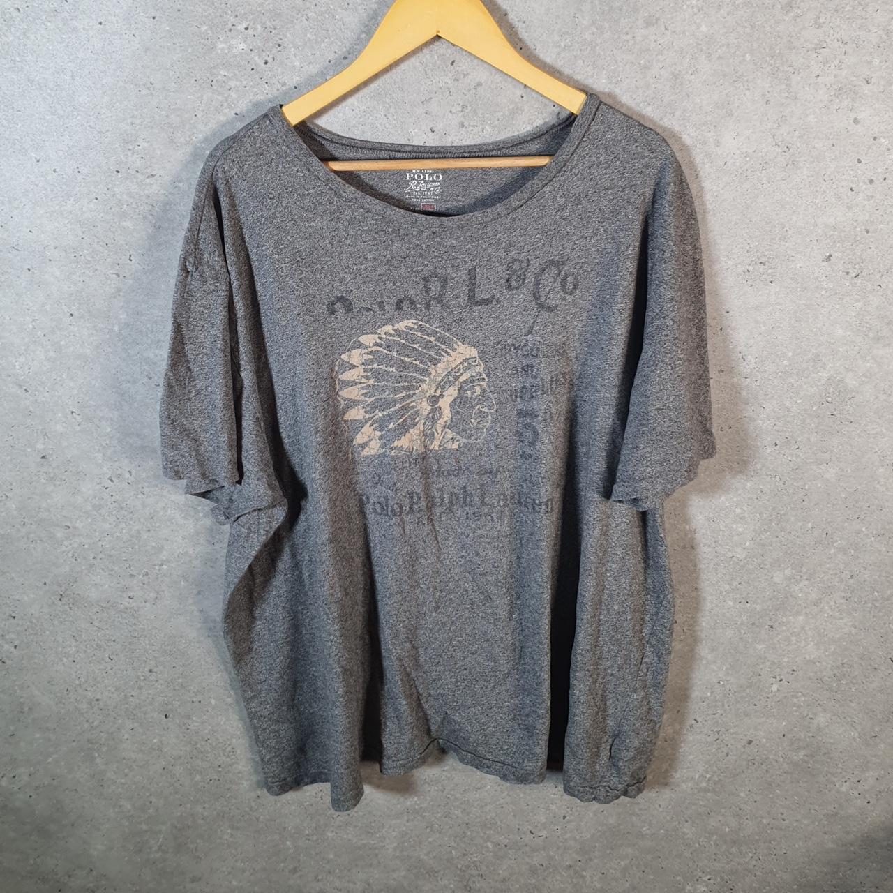 Vintage Ralph Lauren Polo T Shirt Womens 2XL Grey  Classic Fit Pony