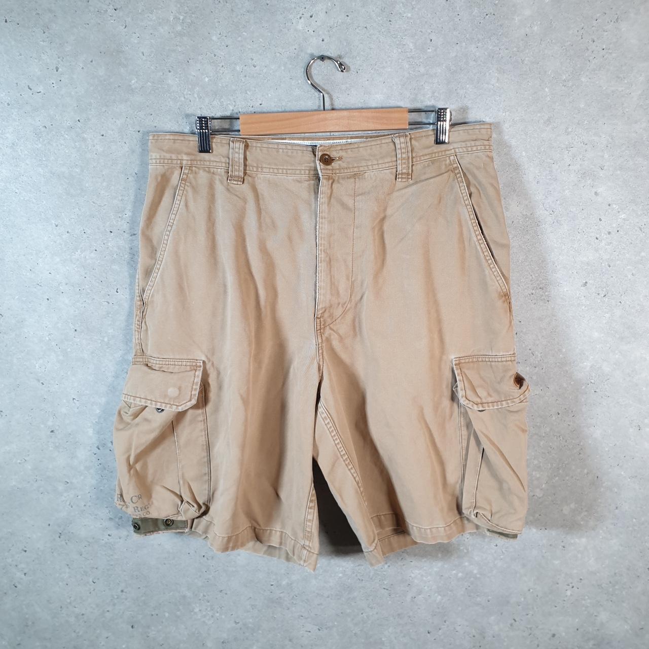 Vintage Ralph Lauren Polo Jeans Shorts Jorts Chino Cargo Men’s W36 Brown Baggy Cotton