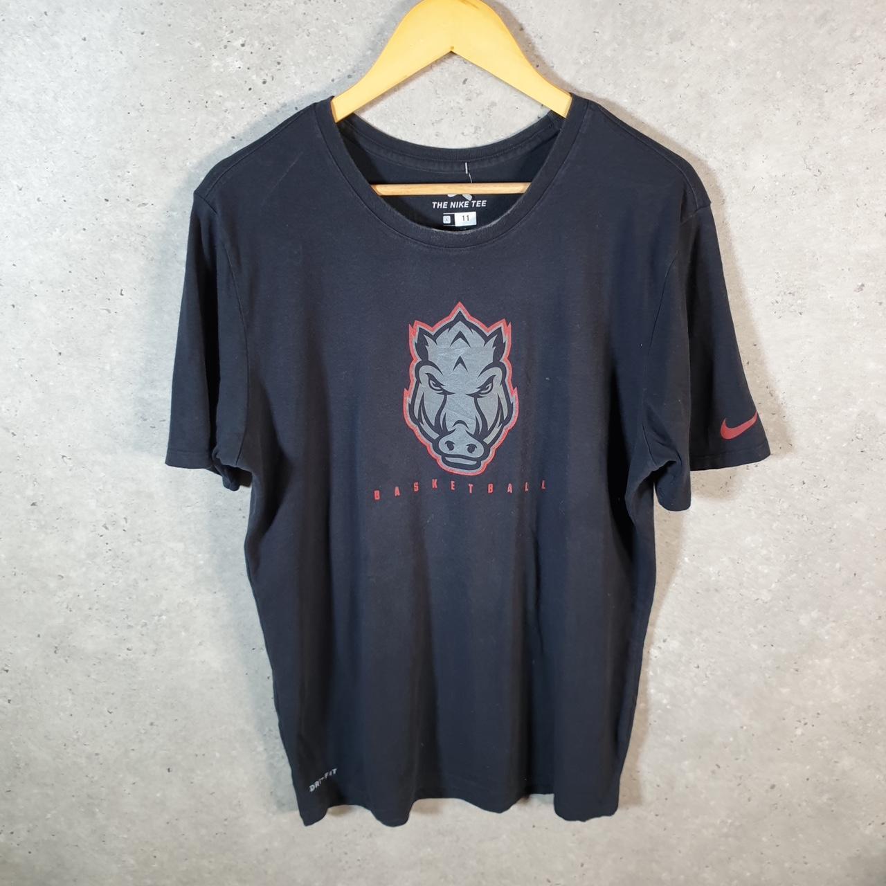 Vintage Nike Basketball Dri Fit T Shirt Men’s Large Black Logo Swoosh Athletic