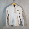 Vintage Carhartt Hoodie Womens Small White Pullover Blank USA Relaxed Fit