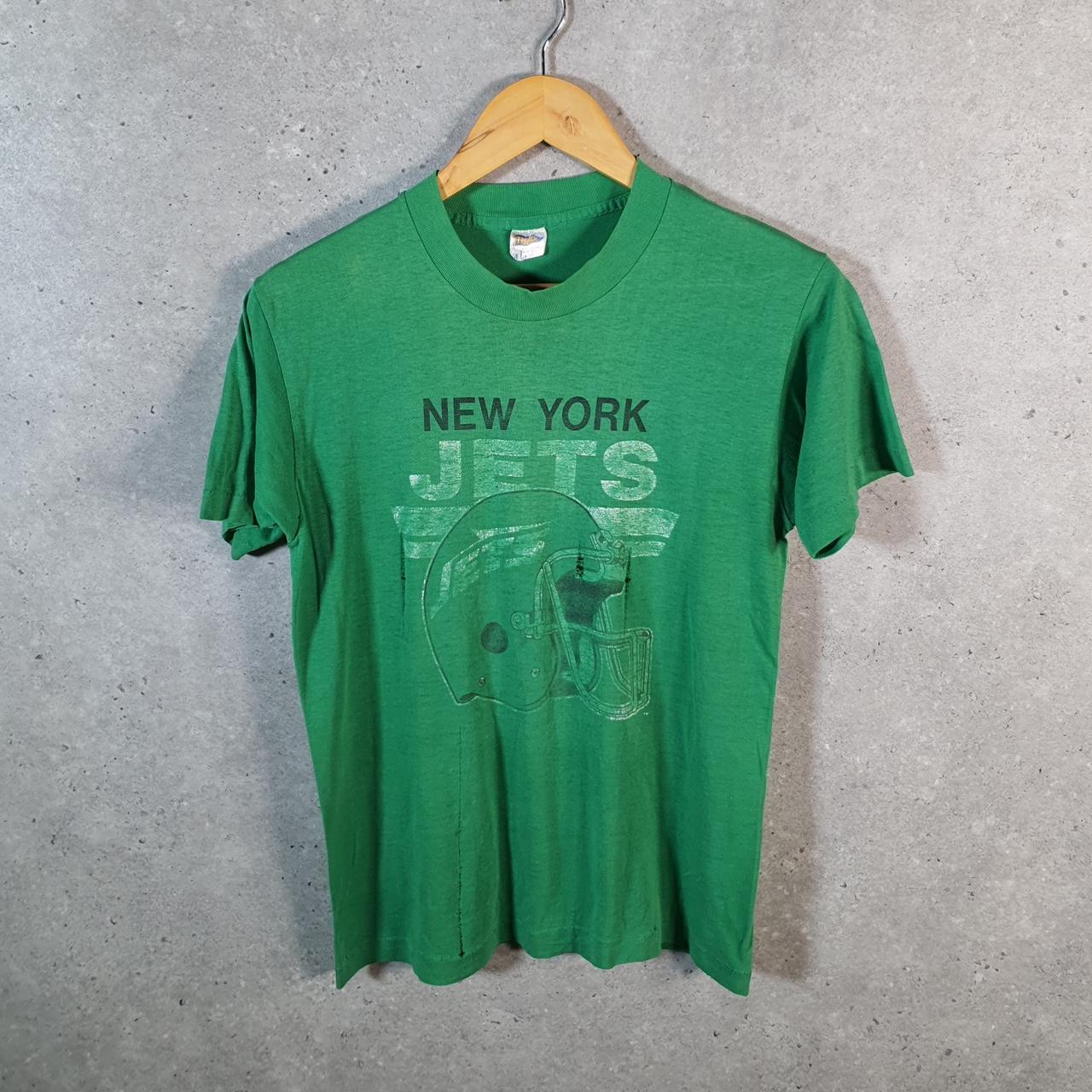 Vintage Trench New York Jets NFL 90s USA Single Stitch T Shirt Men’s Medium Green