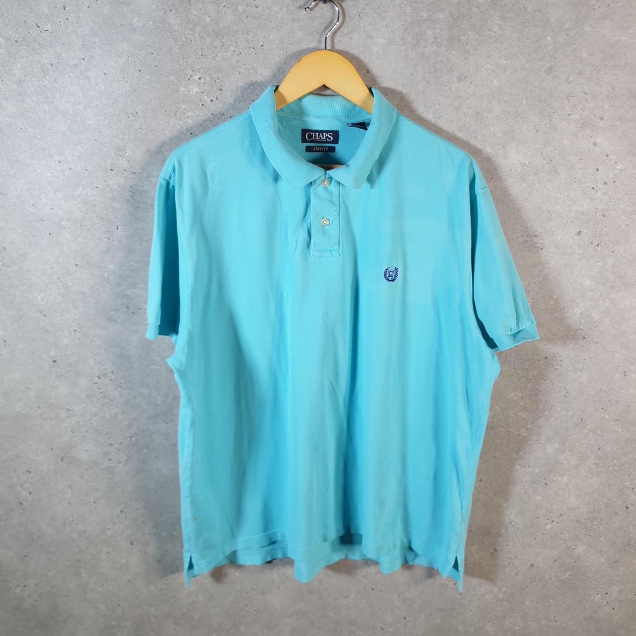 Vintage Chaps Ralph Lauren Polo Shirt Men’s XL Blue Stretch Fit Embroidered Logo