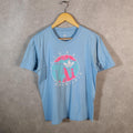Vintage Adidas Originals Trefoil Spellout T Shirt Shirt Men’s Medium Blue Logo Athletic C9745
