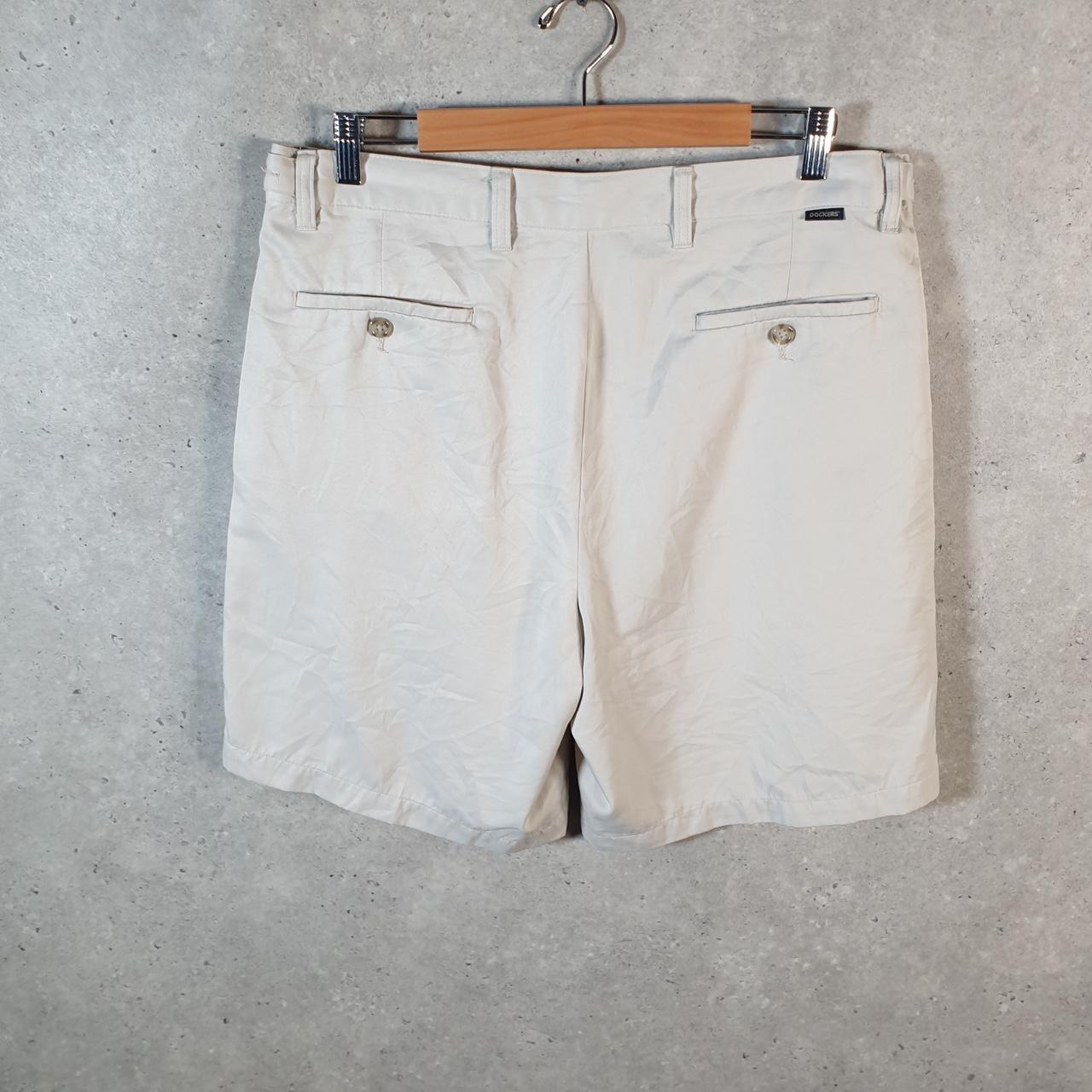 Vintage Dockers Shorts Jorts Cargo Men’s W36 Cream Baggy Cotton