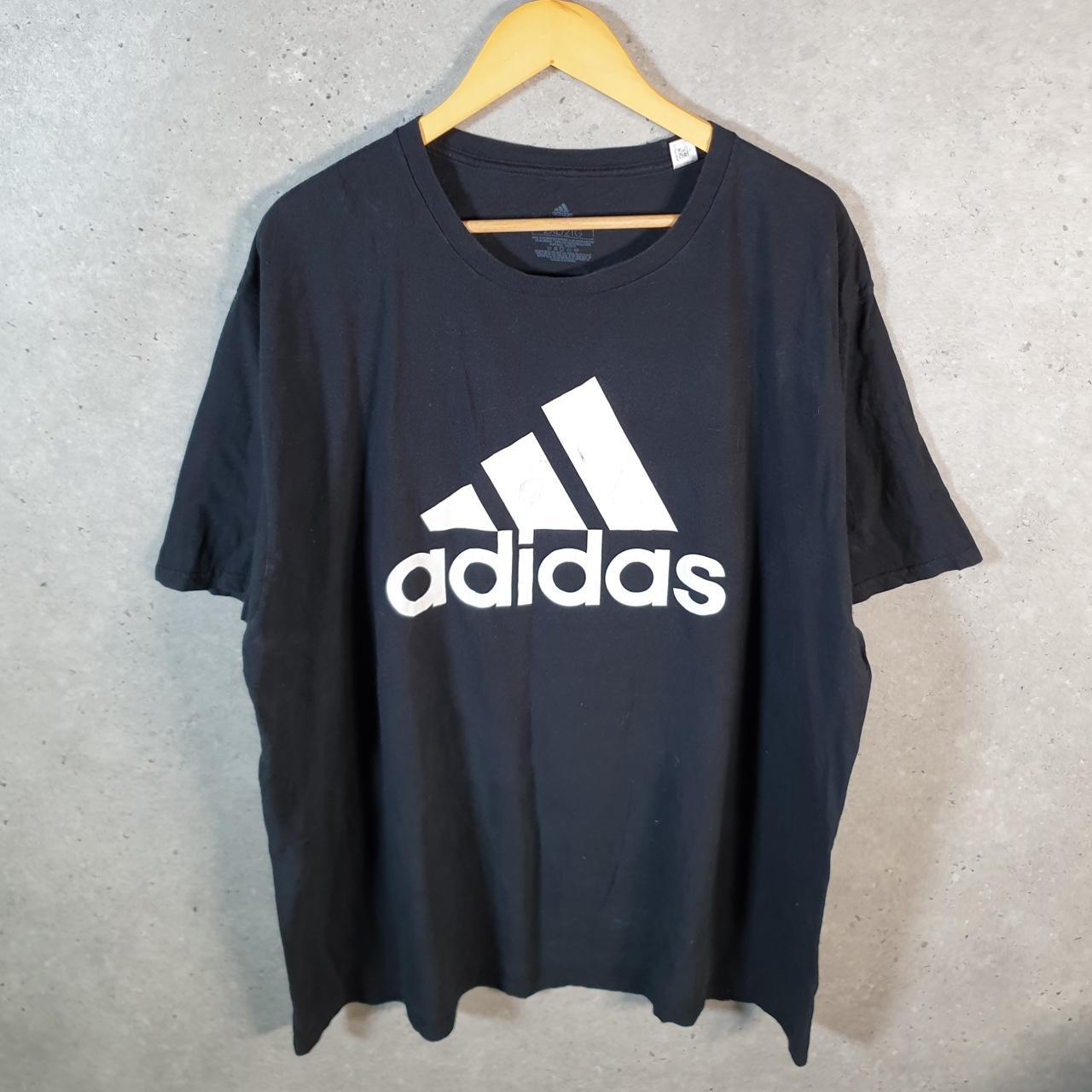 Vintage Adidas Go To Tee T Shirt Men’s 2XL Black Three Stripes Logo Athletic