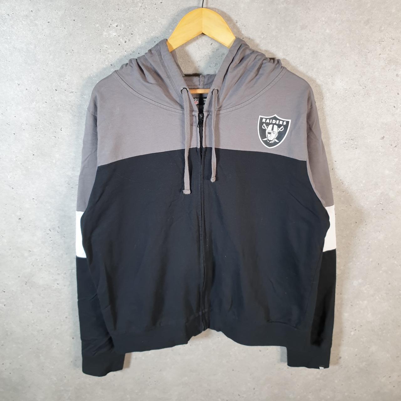 Vintage NFL Oakland Raiders Hoodie Womens XL Grey USA Pro Sport