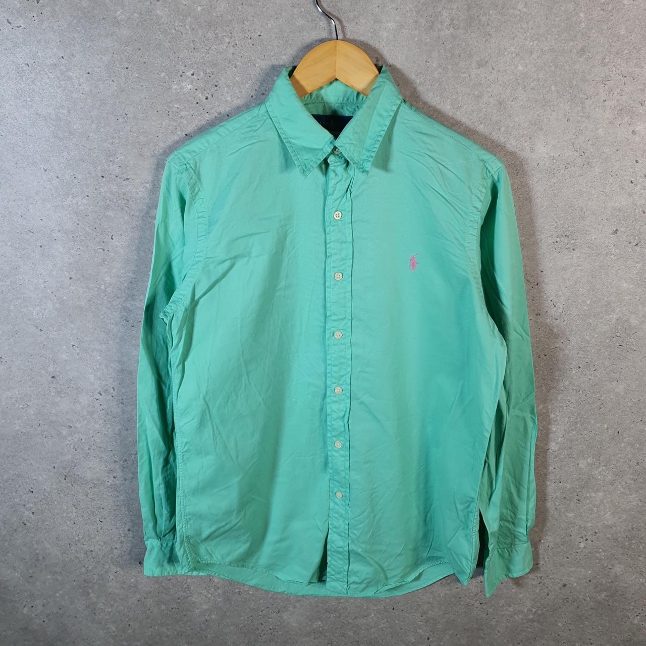 Vintage Ralph Lauren Button Down Shirt Men’s Small Blue Classic Fit Feather Weight Twill Pony