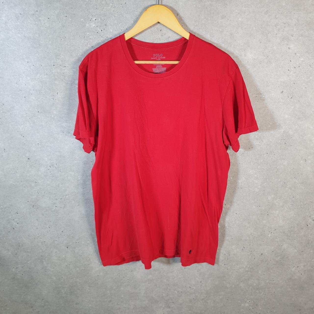 Vintage Ralph Lauren Polo T Shirt Men’s Large Red Embroidered Pony Classic Fit C9171
