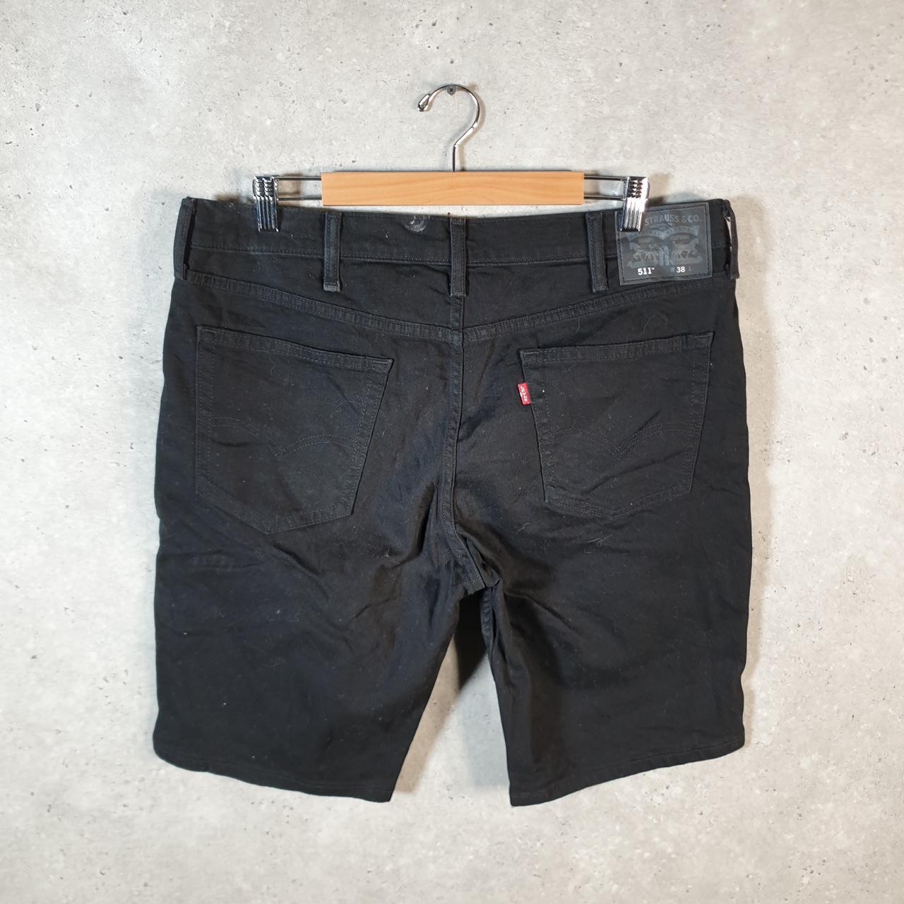 Vintage Levi’s 511 Baggy Shorts Jorts Cargo Men’s W38 Black Relaxed Denim