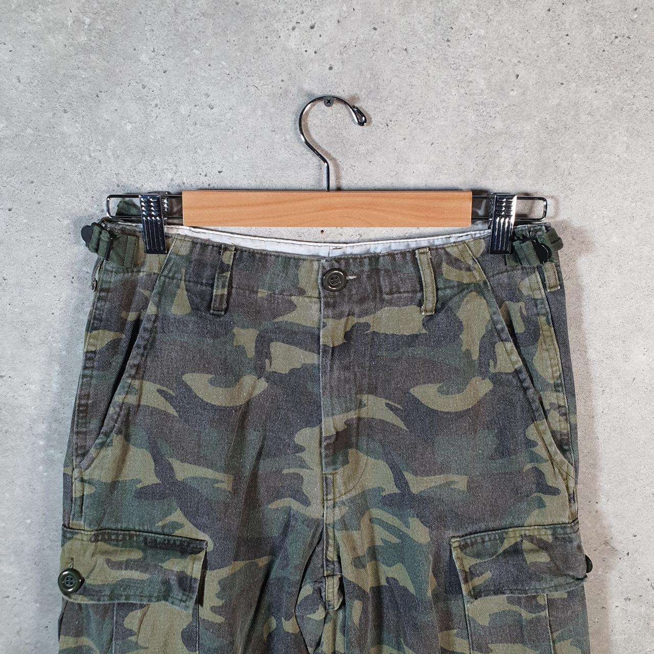 Vintage Fashion Nova Camouflage Army Cargo Trousers Mens Small Green RealTree Big Fish Vintage